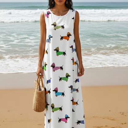 Women's Puppy Print Dress